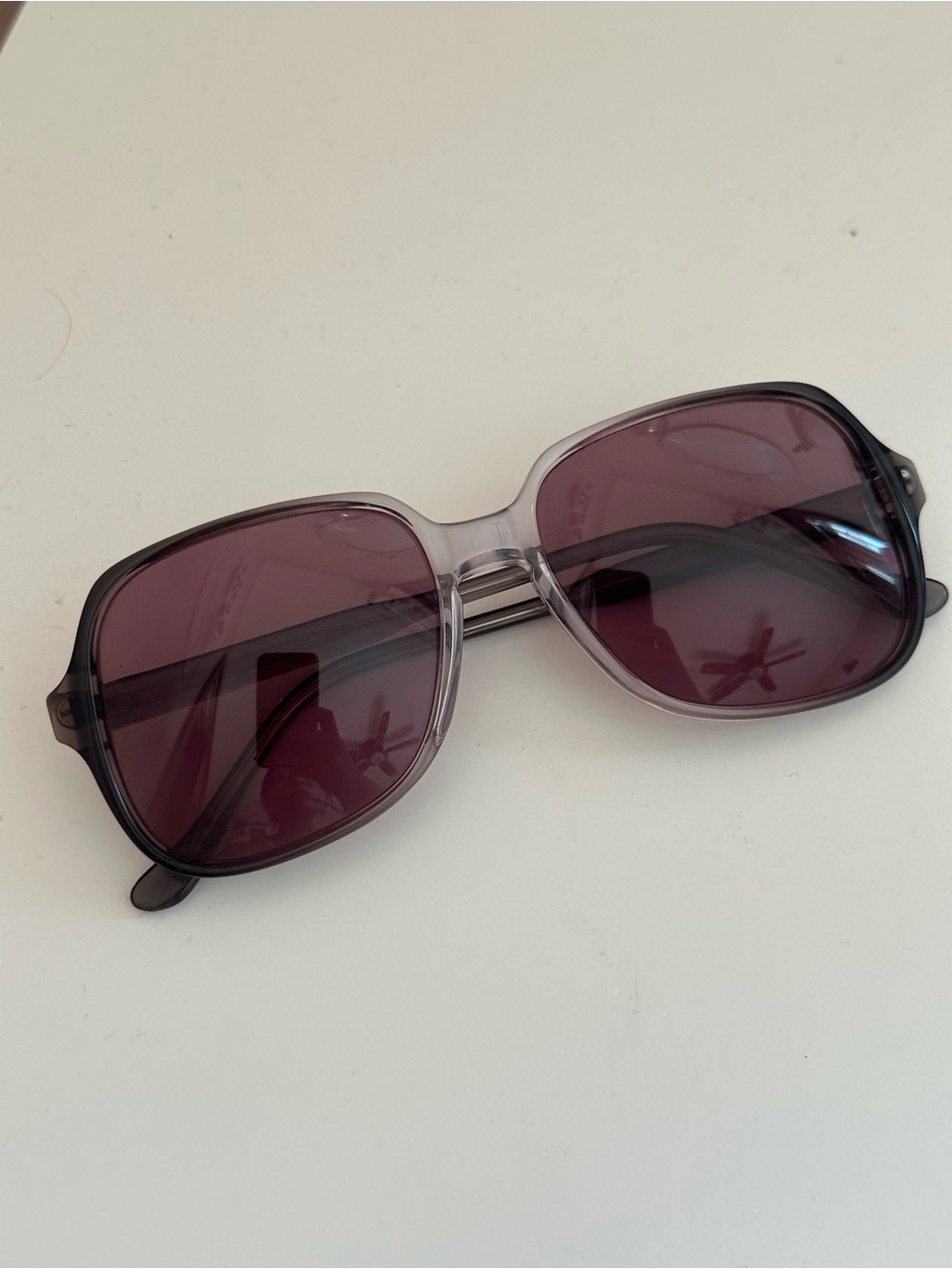 Gray frame Purple Lens Women's Retro Sunglasses